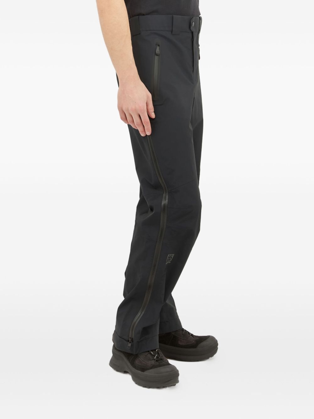 zip-fastening drawstring trousers - 3