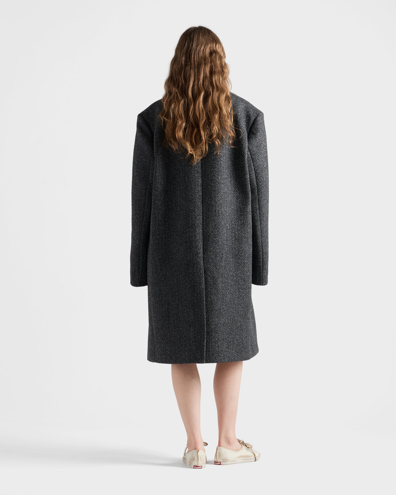 Single-breasted chevron wool jacket 5