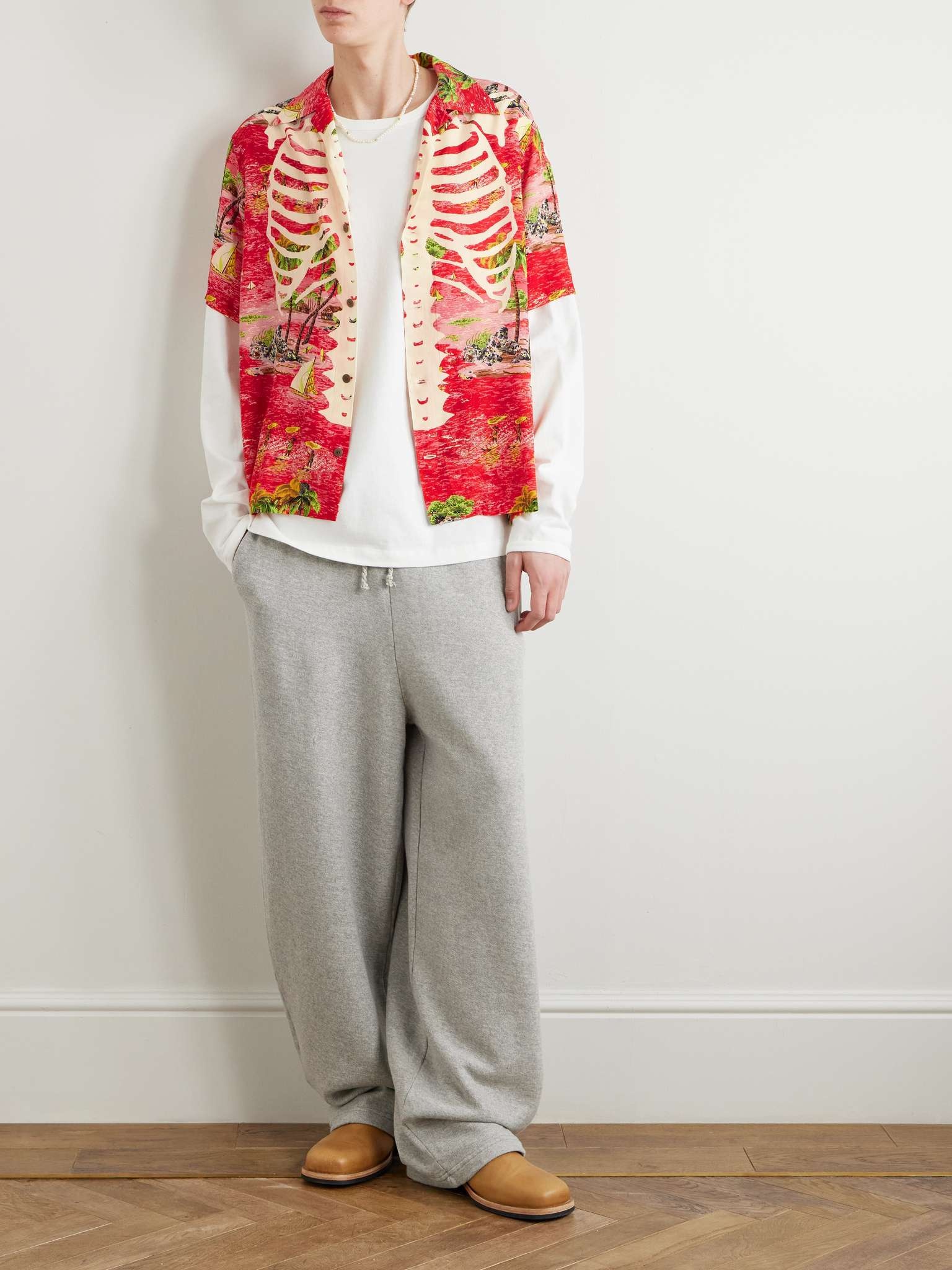 Aloha Convertible-Collar Printed Woven Shirt - 2