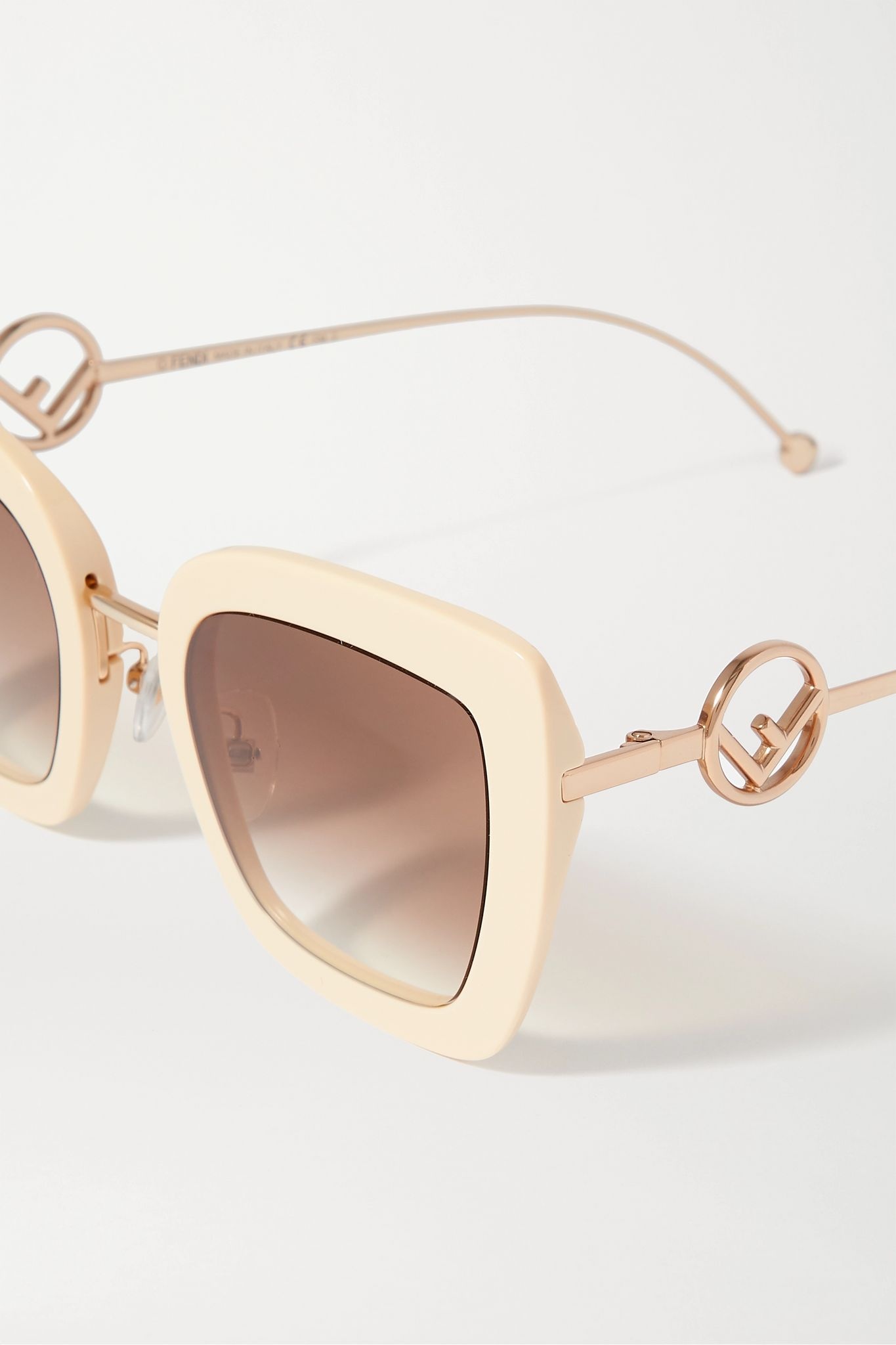 Cat-eye acetate and gold-tone sunglasses  - 4