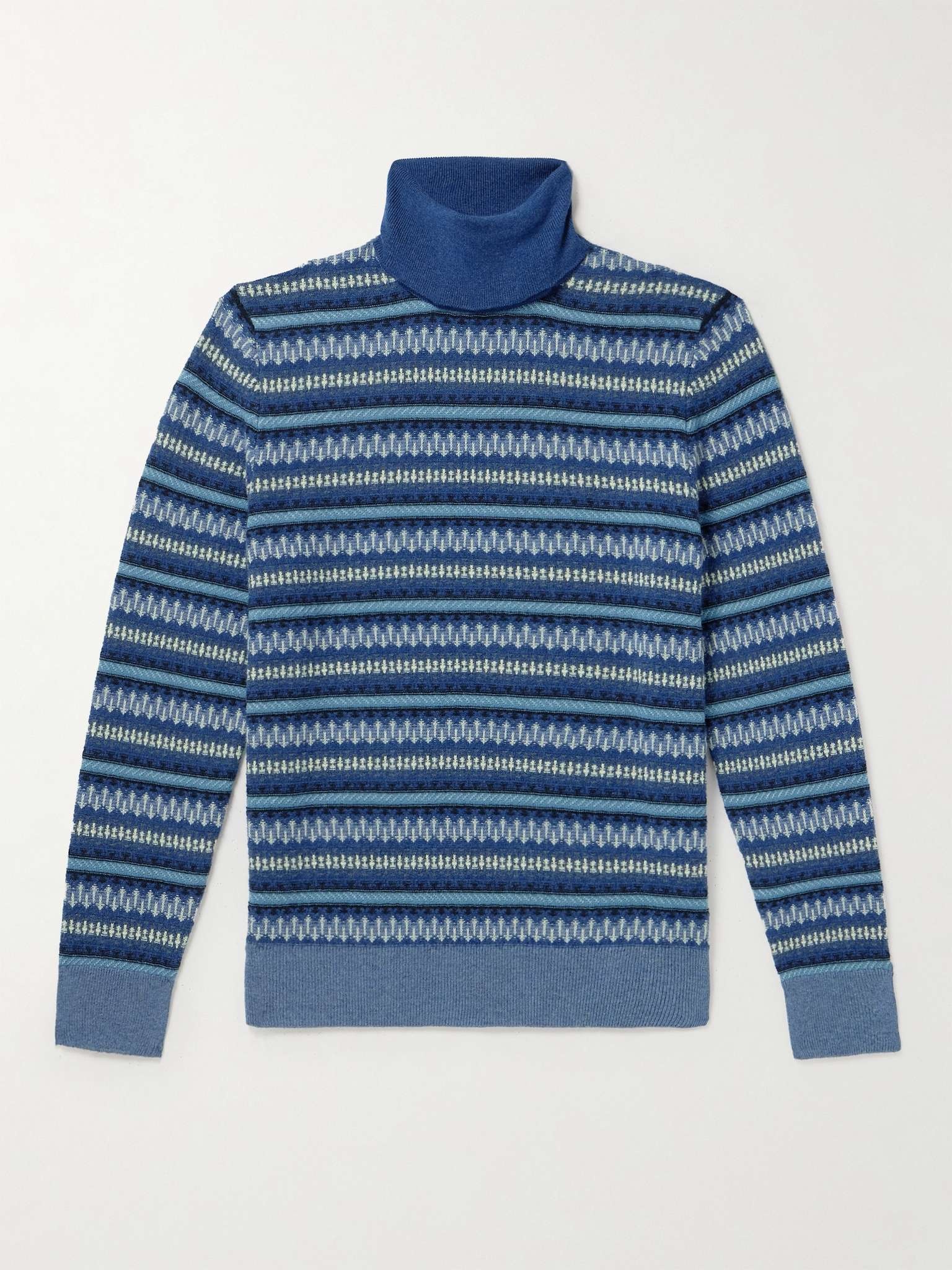 Fair Isle Cashmere Rollneck Sweater - 1