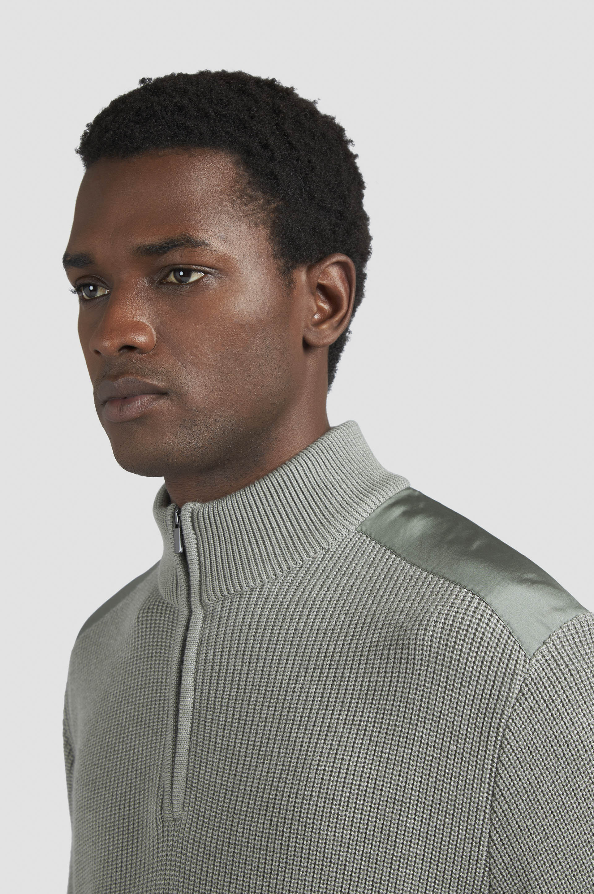 WOOL SILK HALF ZIP SWEATER WITH TYPHOON® SILK - 4