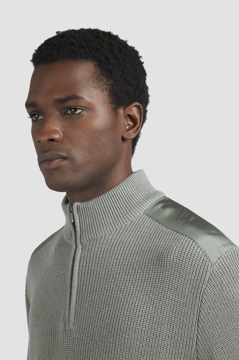 WOOL SILK HALF ZIP SWEATER WITH TYPHOON® SILK 4