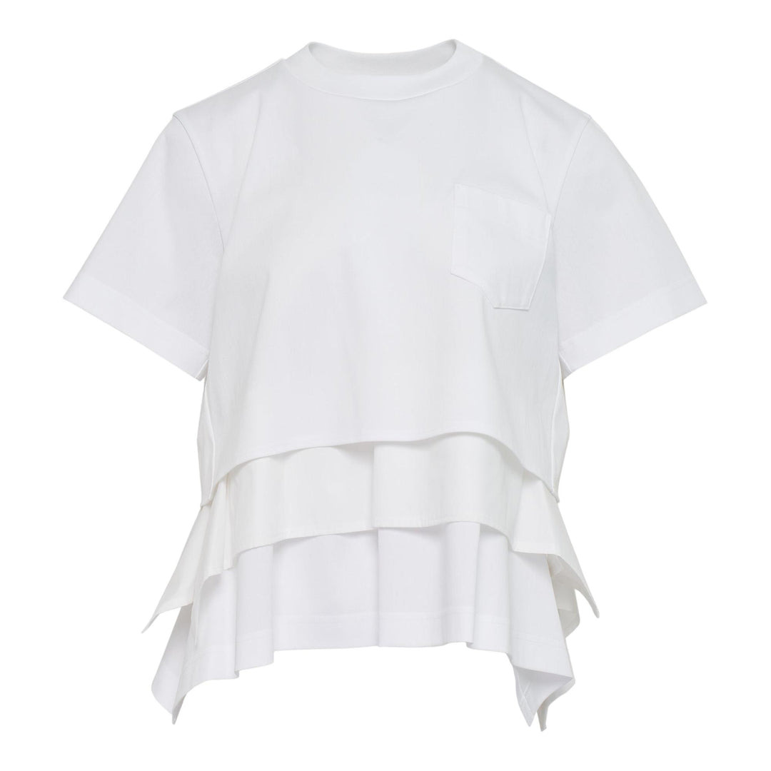 Poplin x Cotton Jersey T-Shirt - 1