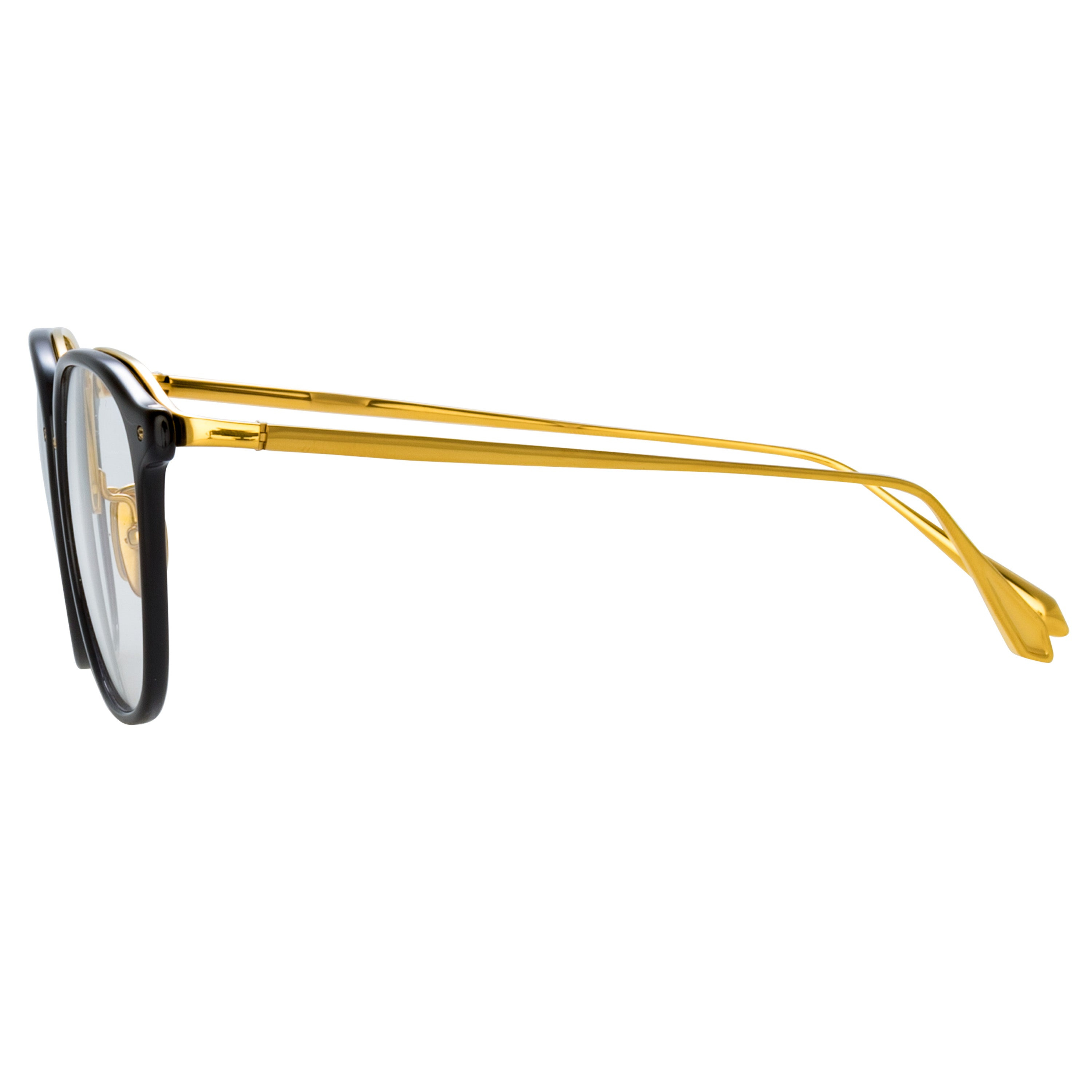 MEN'S PARK OPTICAL D-FRAME IN BLACK AND YELLOW GOLD - 6