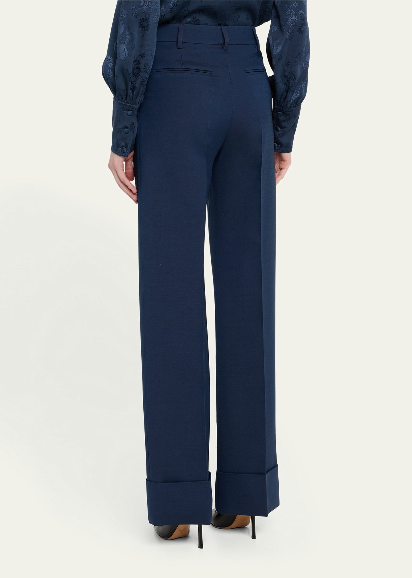 Cuffed Suiting Wool Trousers - 3