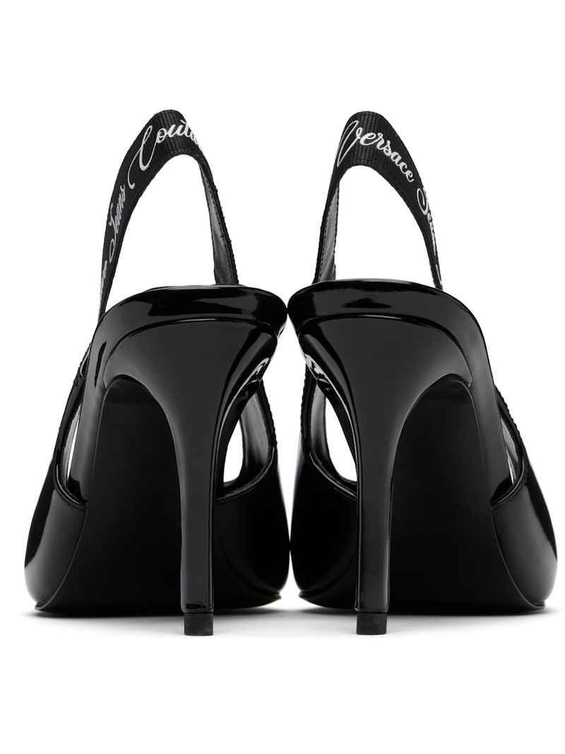 Black Scarlett Slingback Mid Heels 2