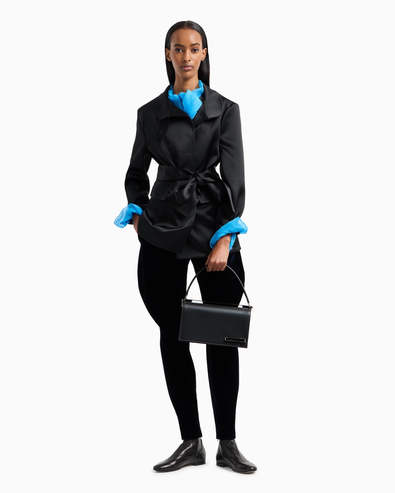 MEDIUM LEATHER HANDBAG WITH SHOULDER STRAP - 6