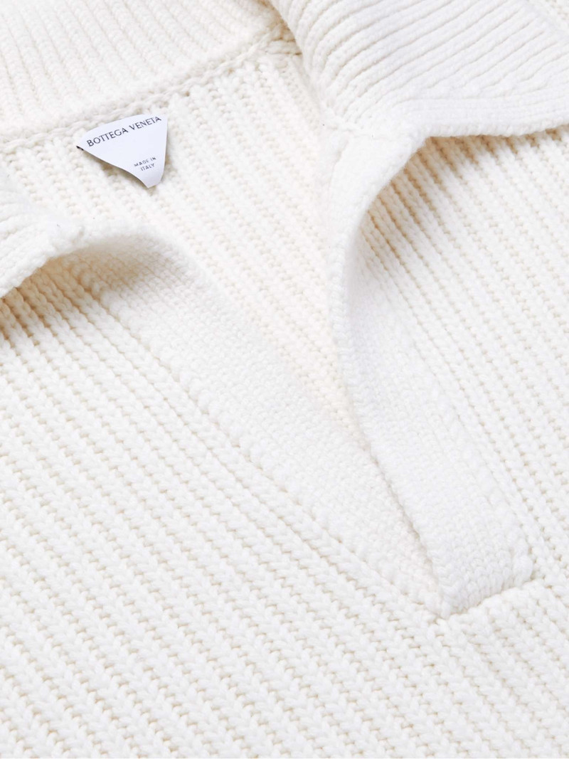 Ribbed-Knit Polo Sweater 5