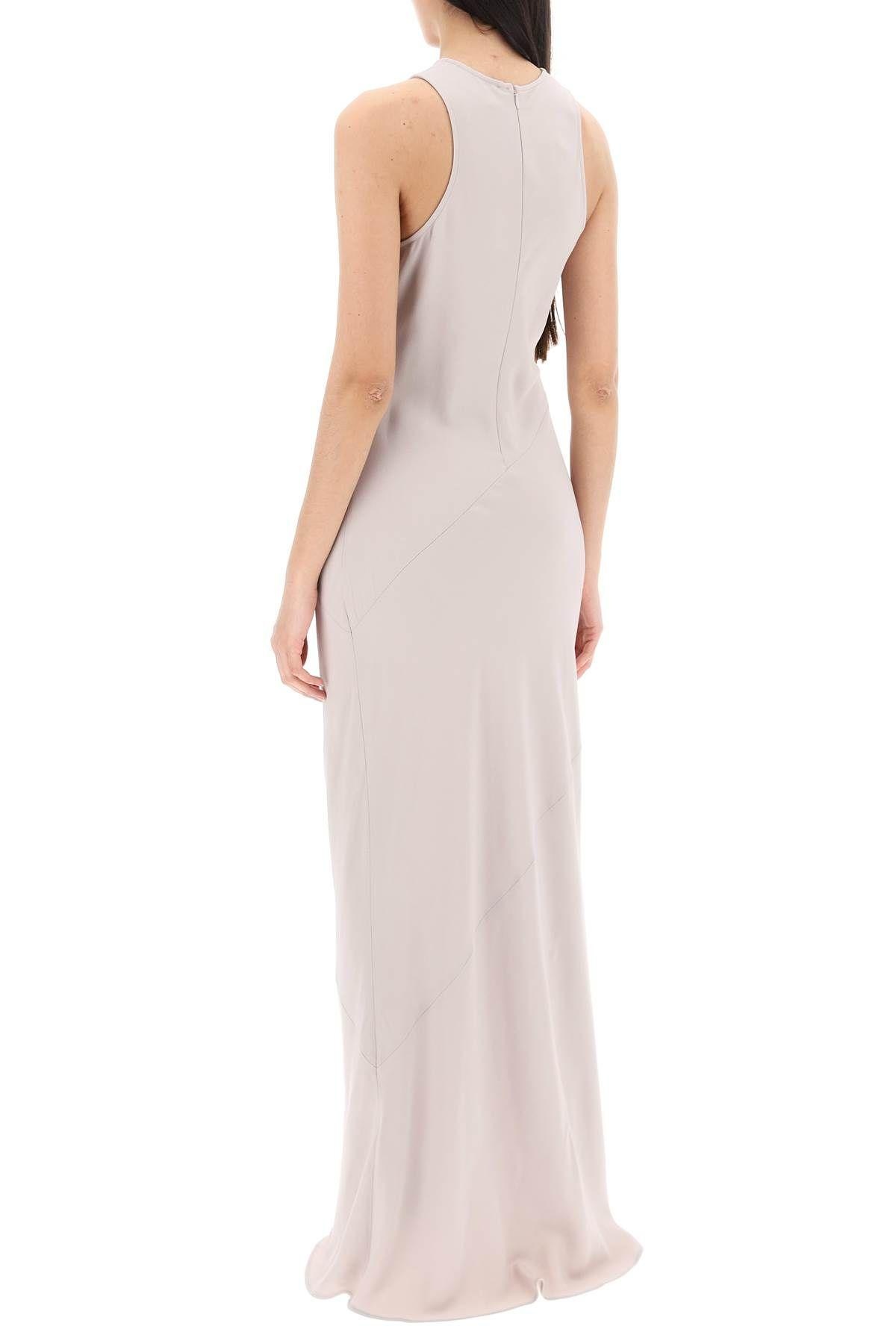 Maxi crepe dress with bias cuts Ami Alexandre Mattiussi - 4