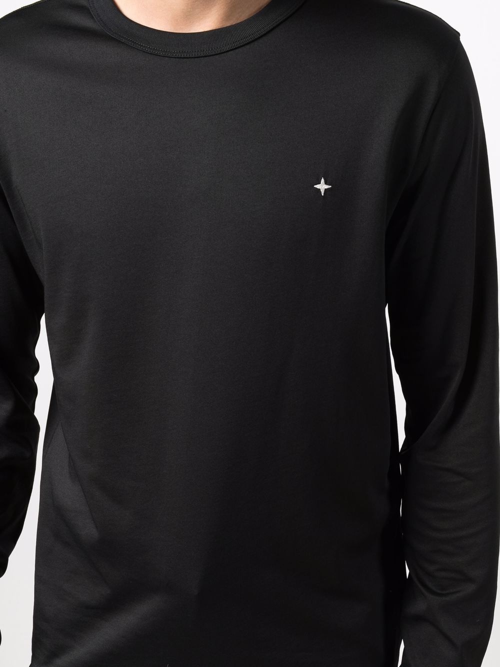 Compass motif long-sleeve T-shirt - 5