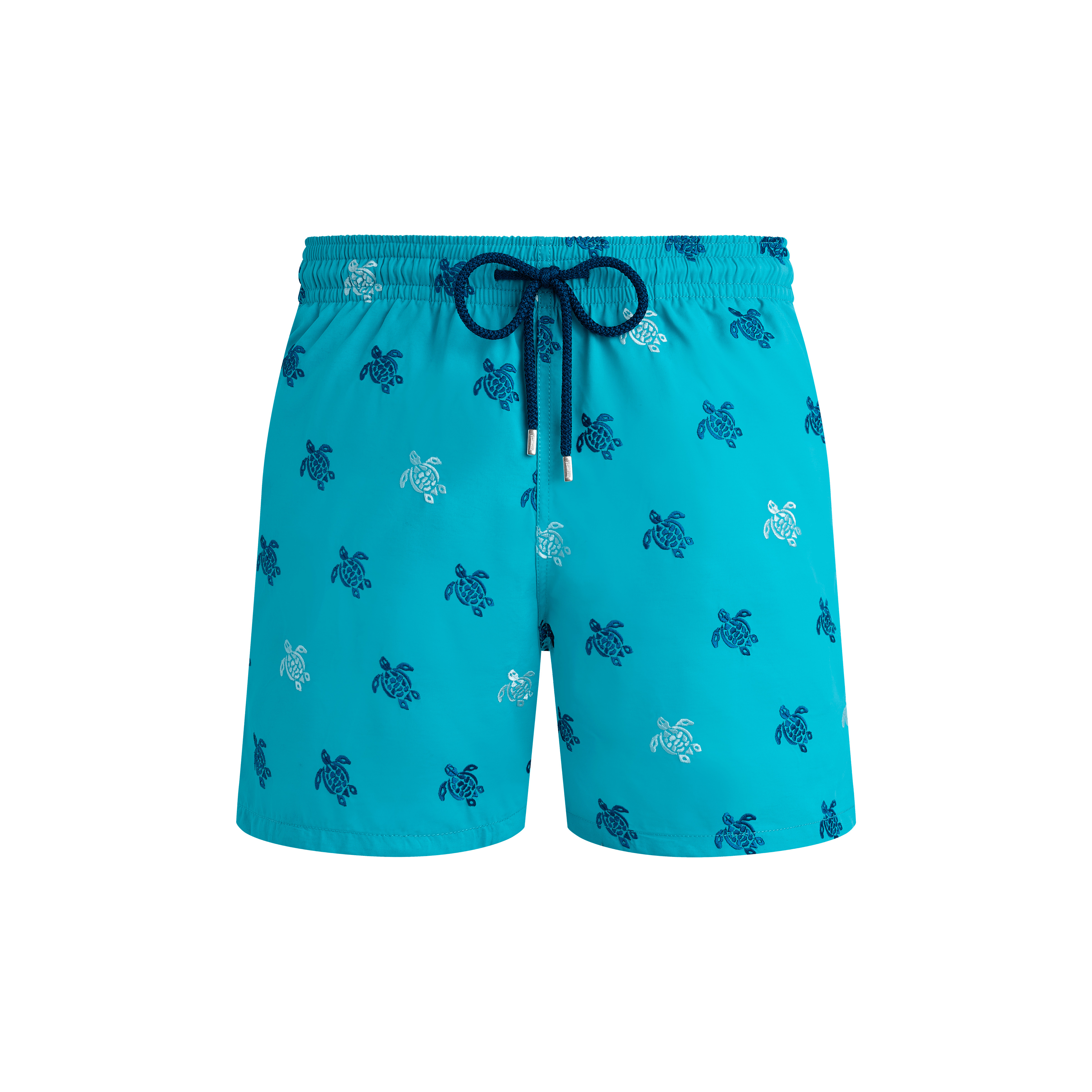 Men Swim Trunks Embroidered Micro Ronde des Tortues Diagonale - Limited Edition - 1