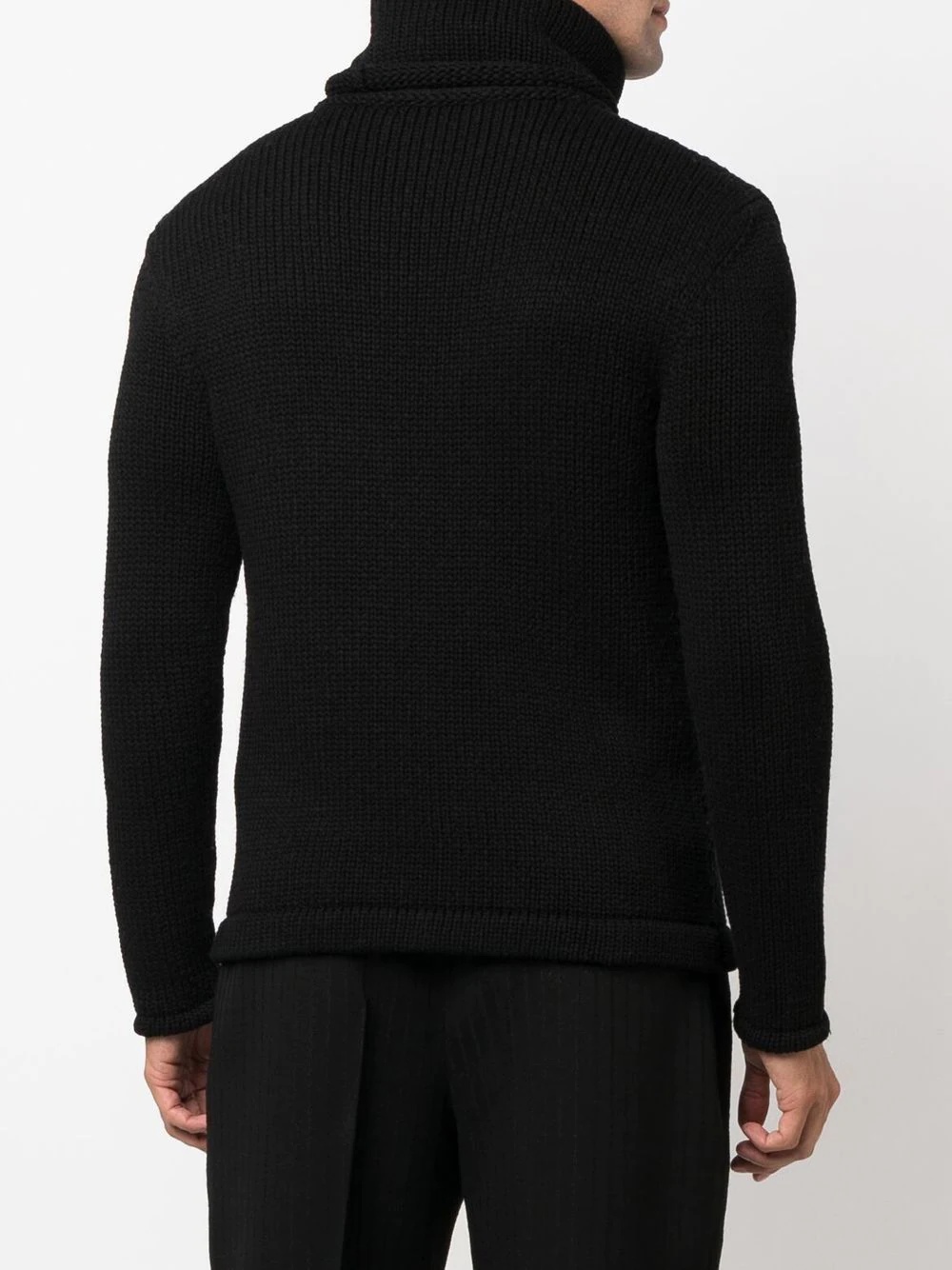 ribbed-knit roll-neck jumper - 4