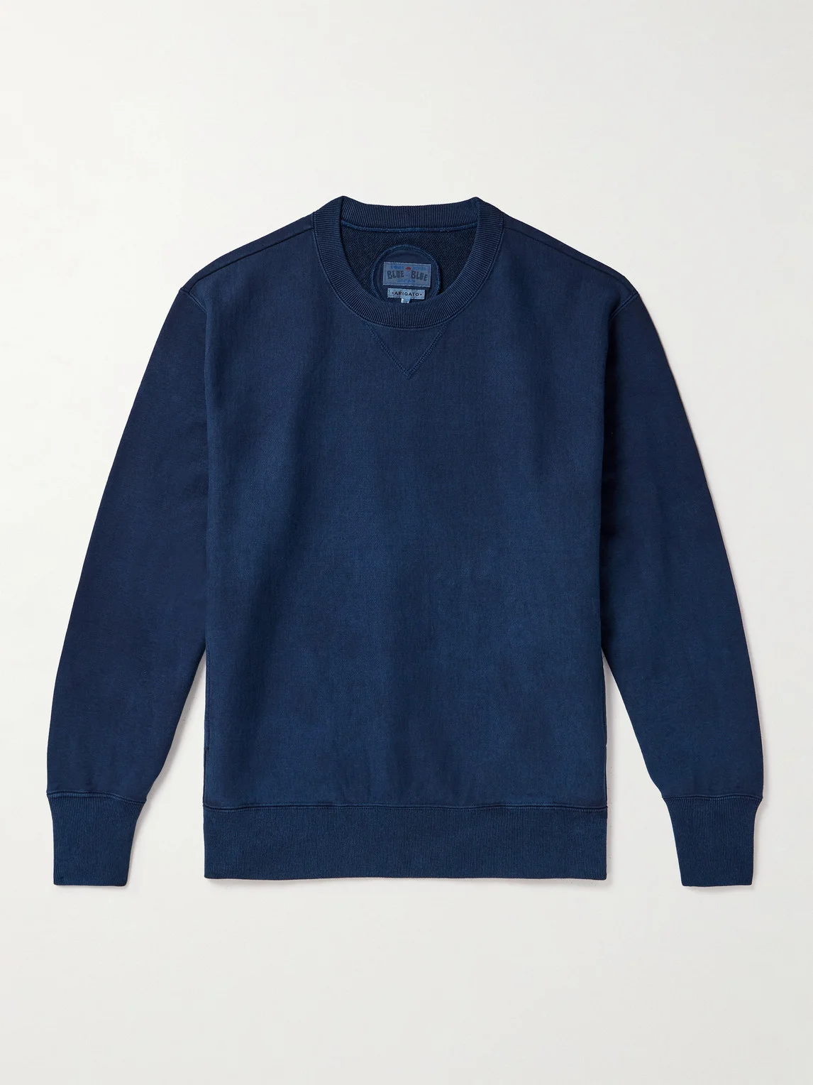 Indigo-Dyed Cotton-Jersey Sweatshirt - 1