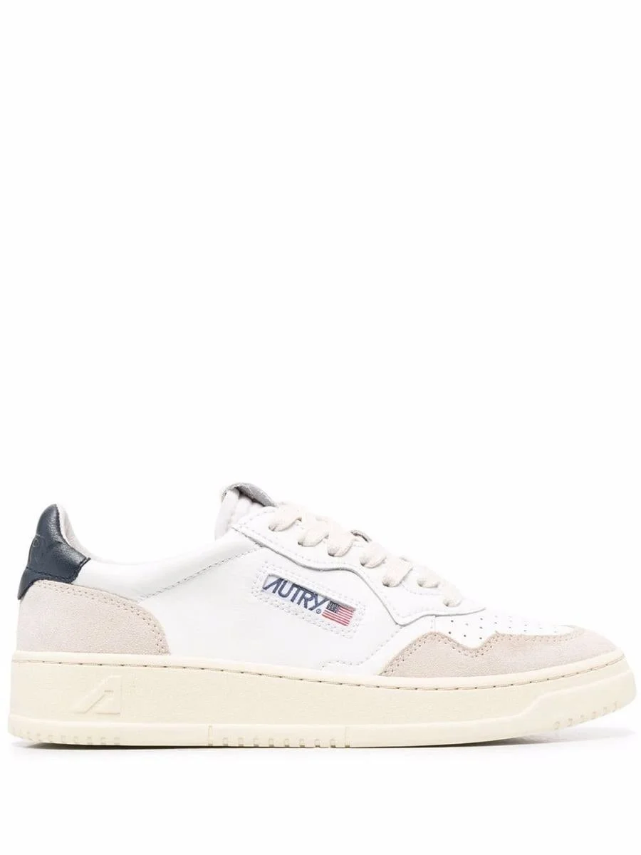 Autry 'Medalist Low' White Leather Sneakers - 1