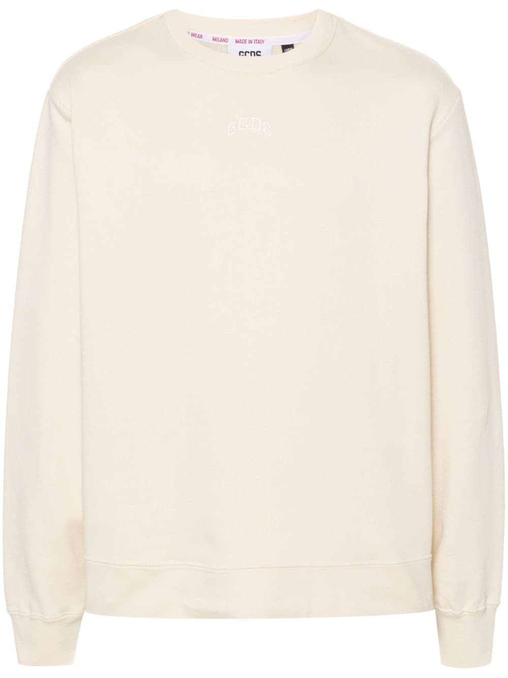 logo-embroidered cotton sweatshirt - 1