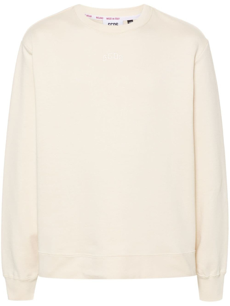 logo-embroidered cotton sweatshirt 1