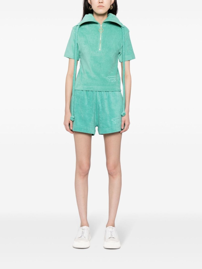 PATOU logo-embroidered polo top outlook