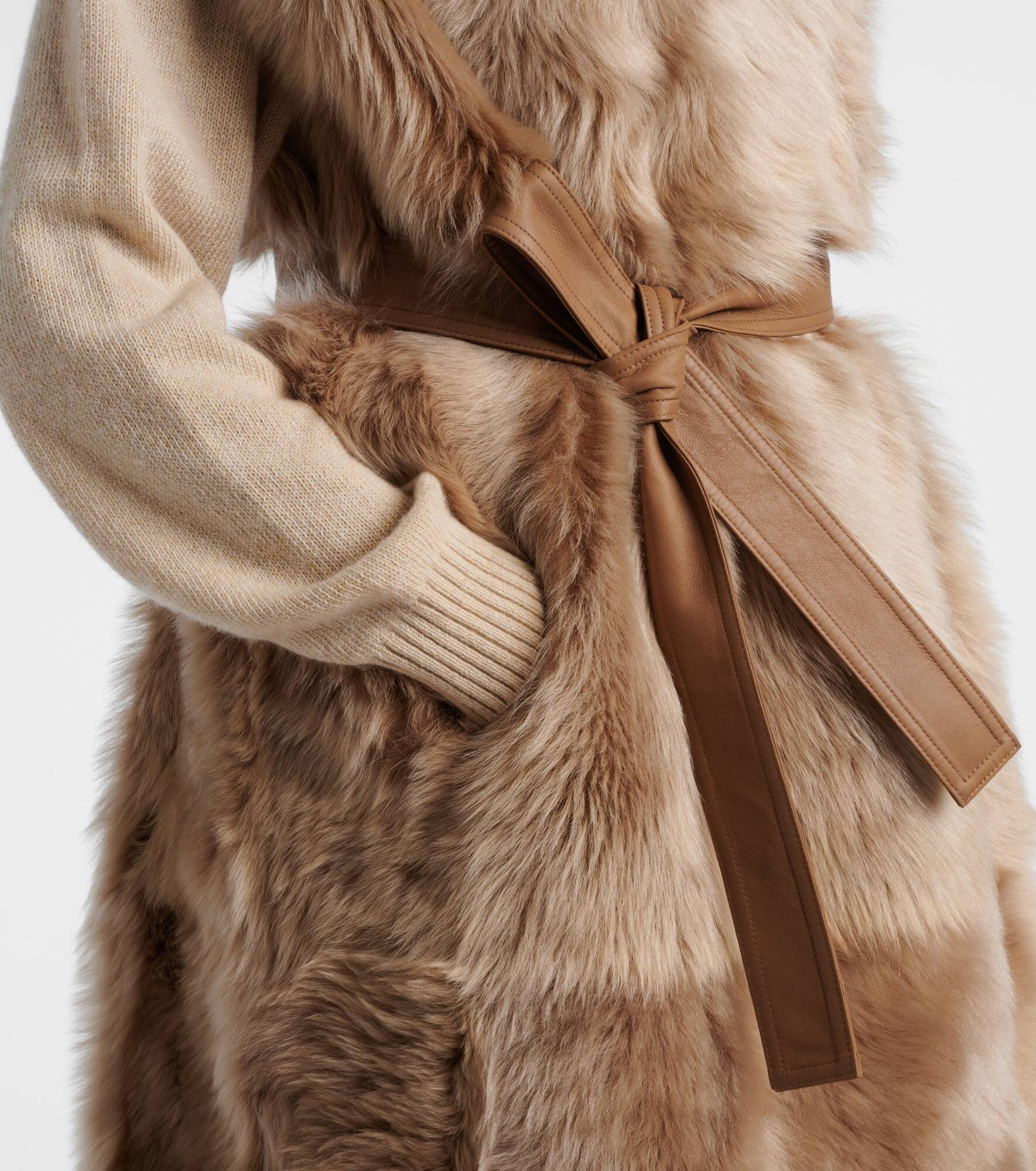 Reversible shearling coat - 5