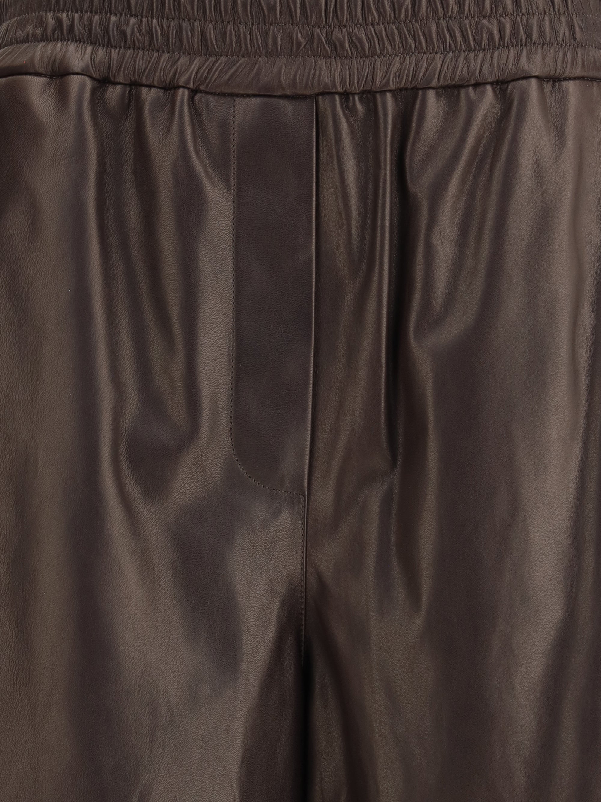 Giorgio Armani Women Lambskin Nappa Leather Pants - 3