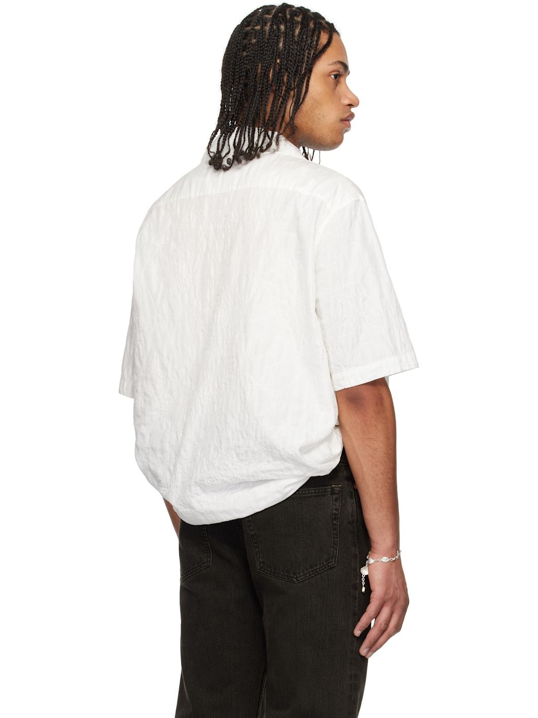 White Heusen Short Sleeve Shirt - 3