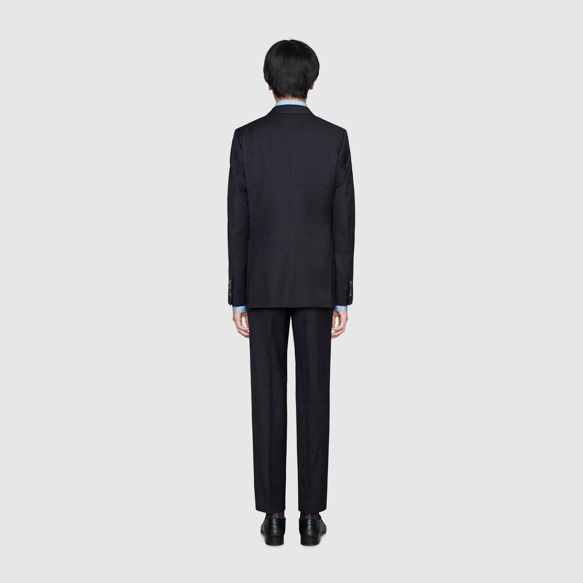 Straight fit bee wool gabardine suit - 4