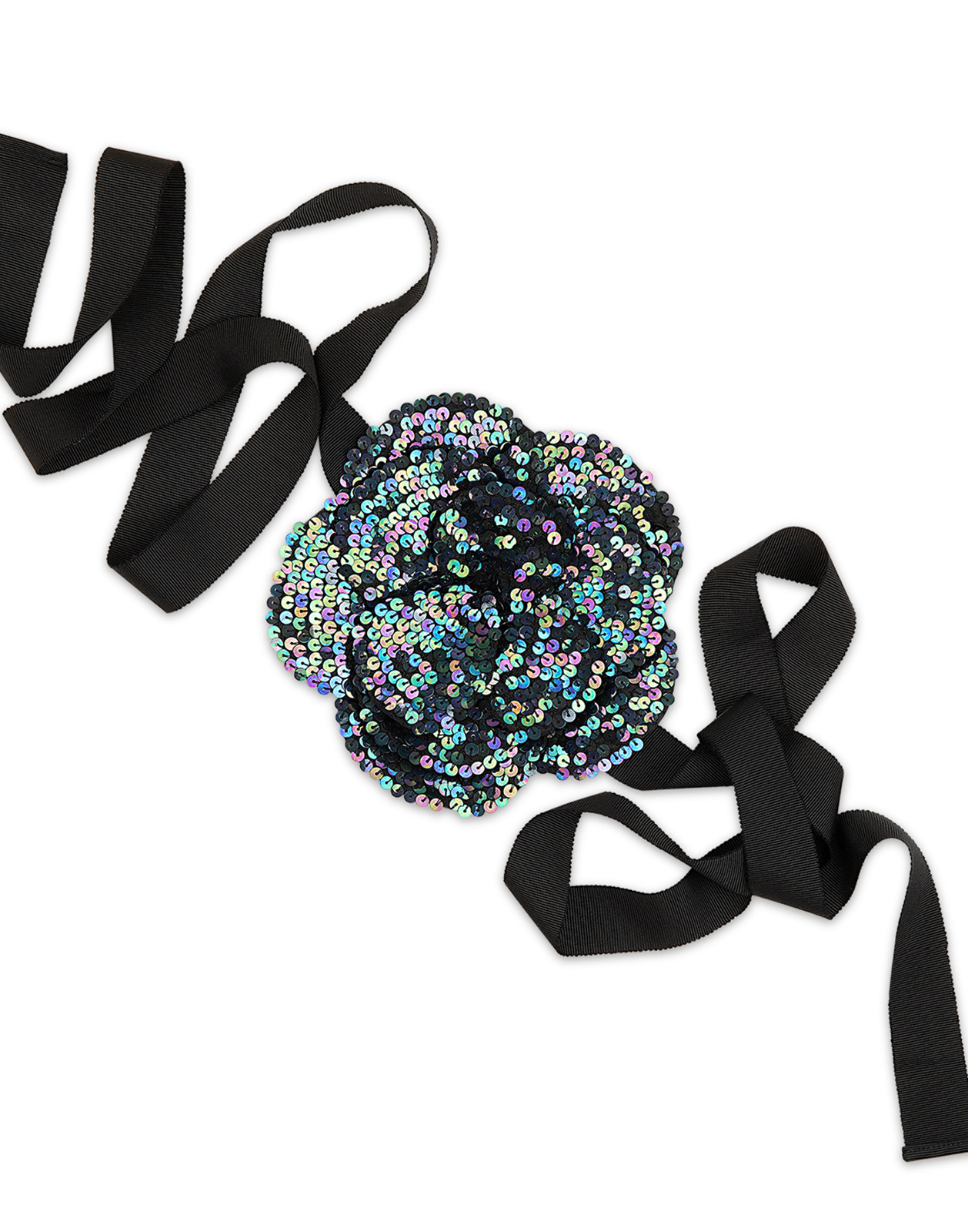 Sequin Flower Tie - 3