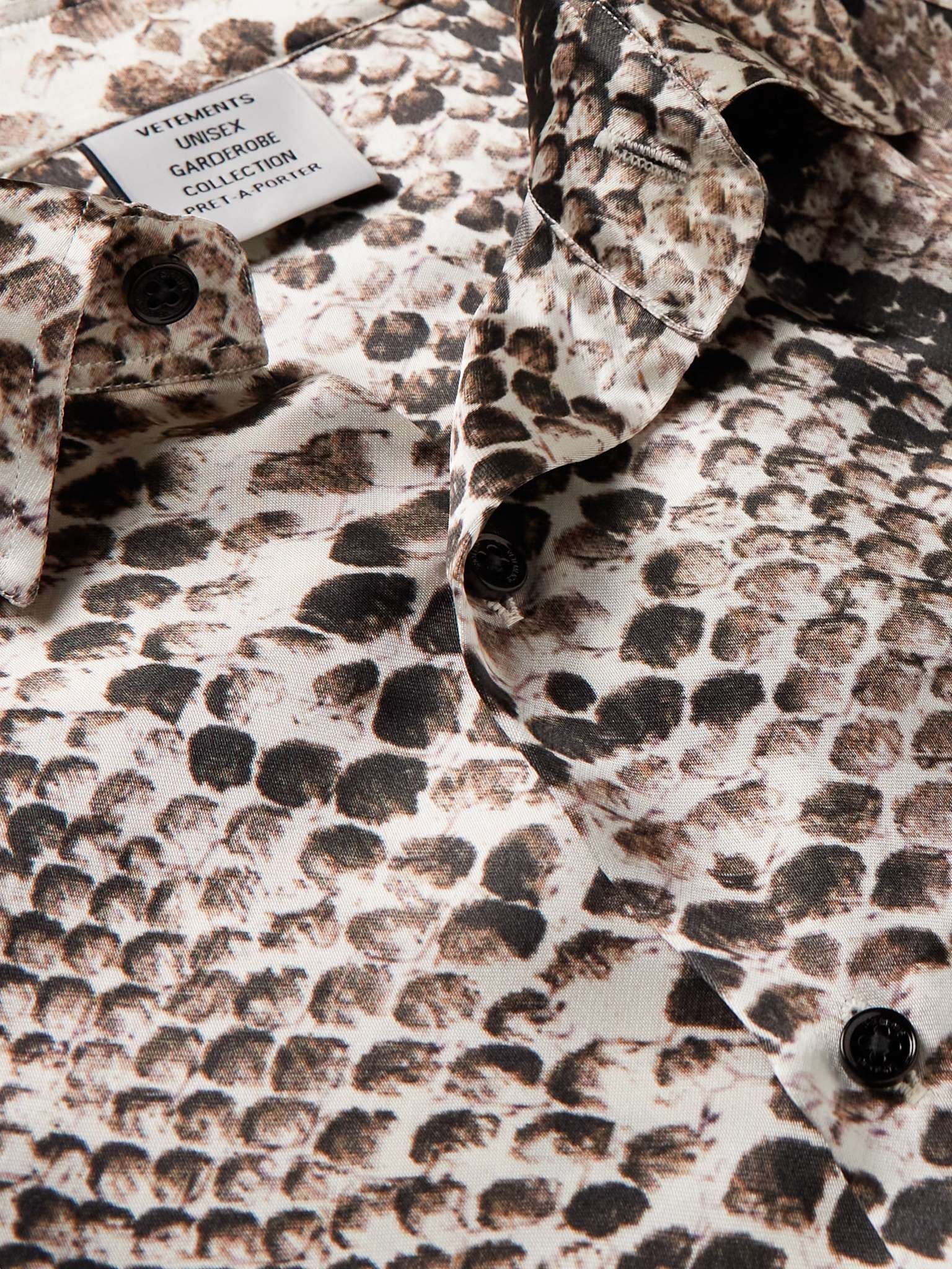 Logo-Appliquéd Snake-Print Woven Shirt - 5