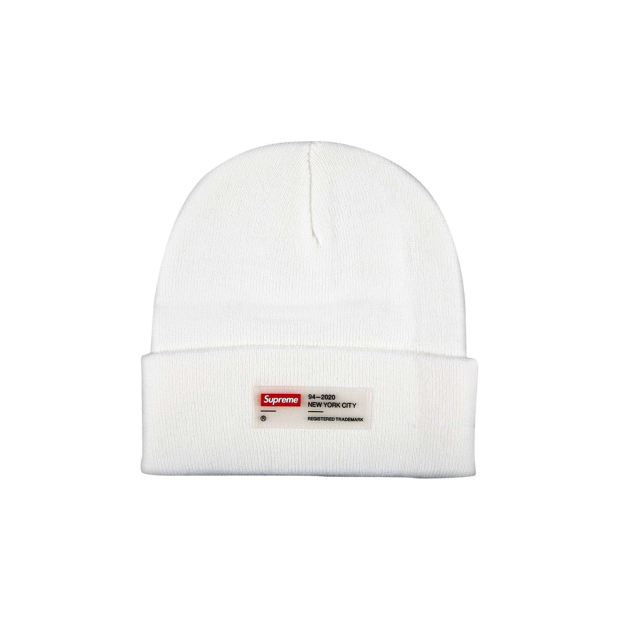 Supreme Clear Label Beanie 'White' - 1