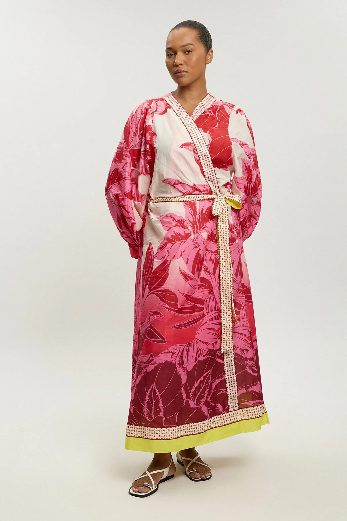 Plus Size Cotton Voile Maxi Beach Dress - 1