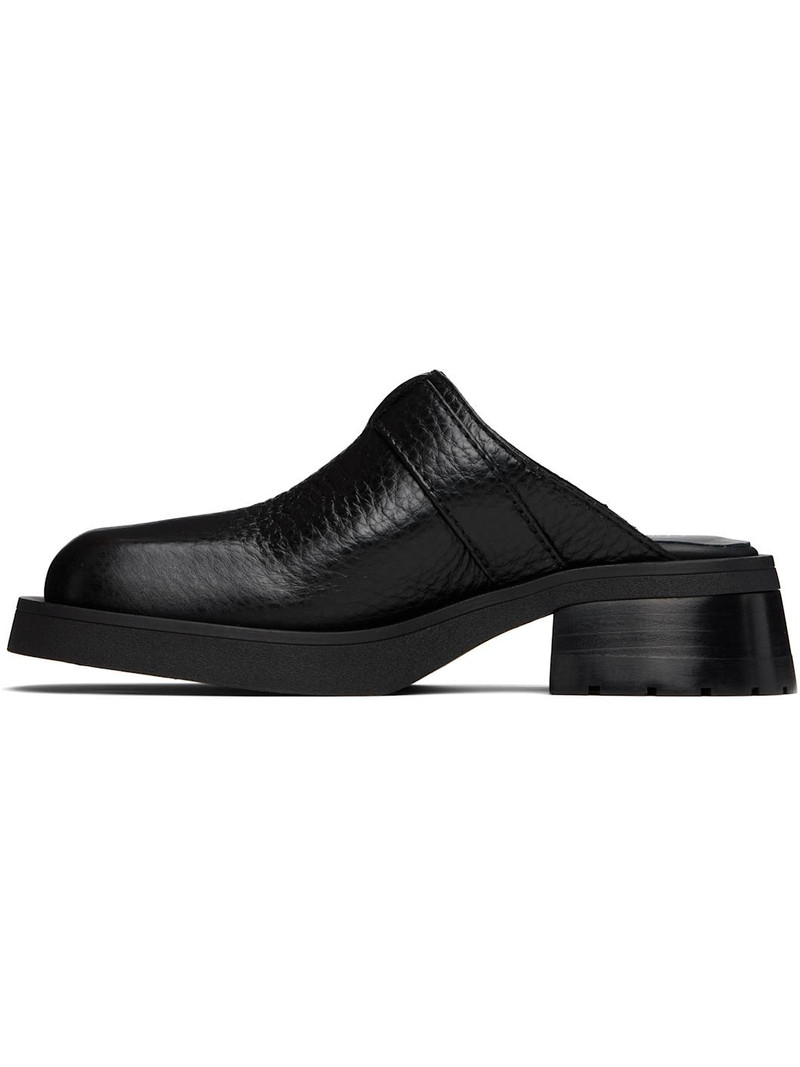 MIISTA Black Aroa Buckled Mules outlook