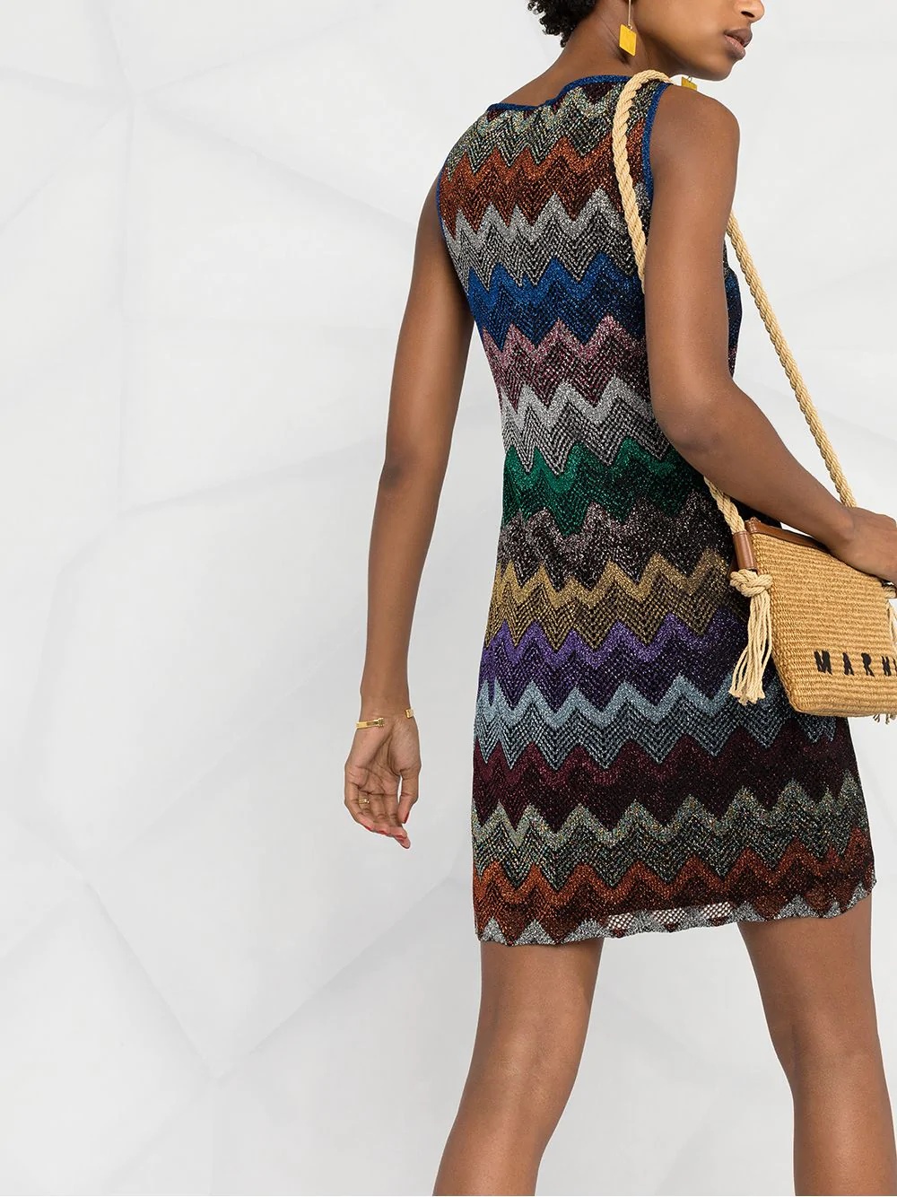 zig-zag knit mini dress - 5