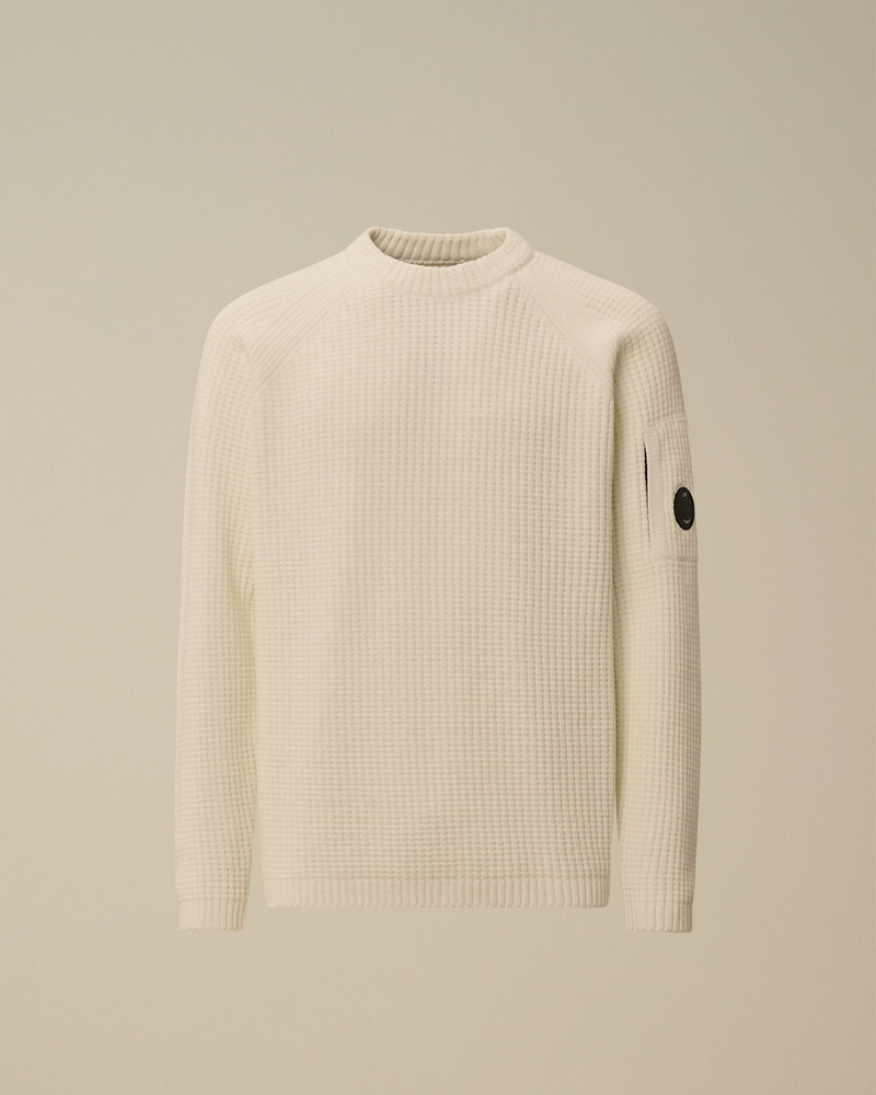 Cotton Chenille Crewneck Lens Sweater 1
