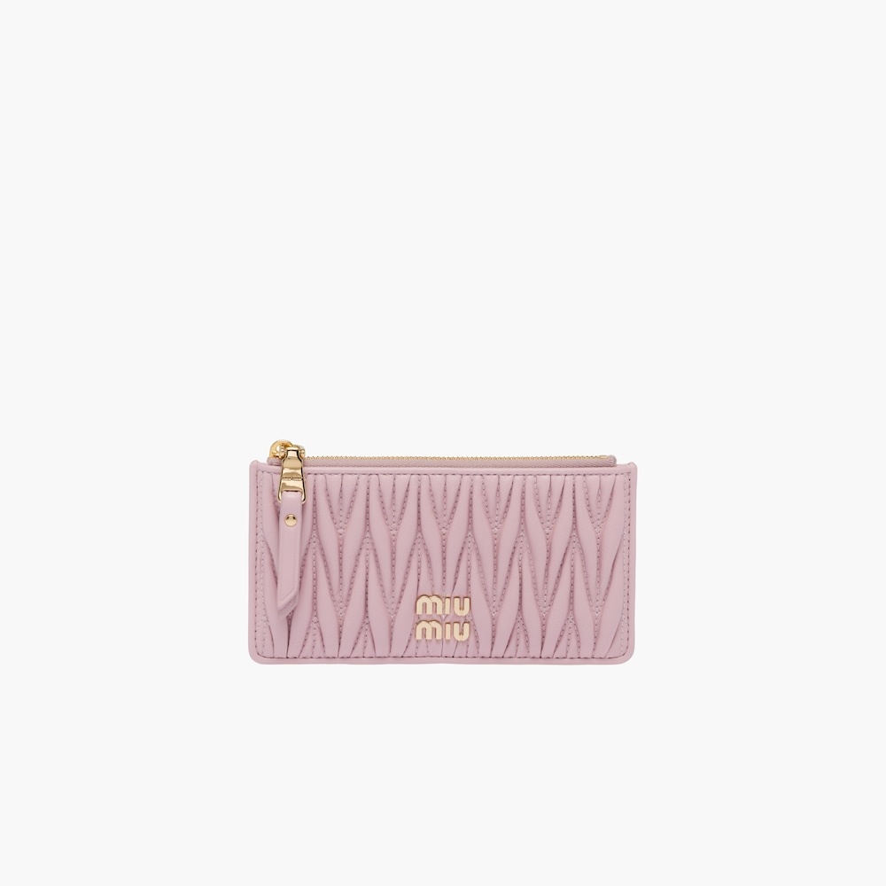 Matelassé nappa leather envelope wallet - 1
