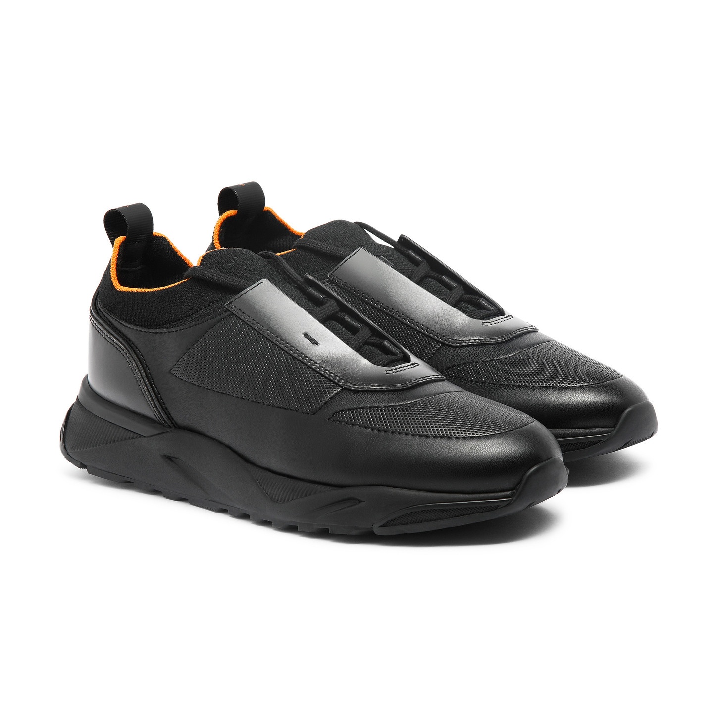 Men's black leather sneaker - 2