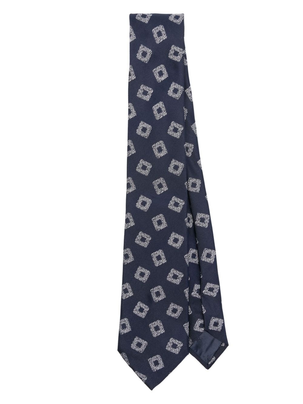 patterned-jacquard silk tie - 1