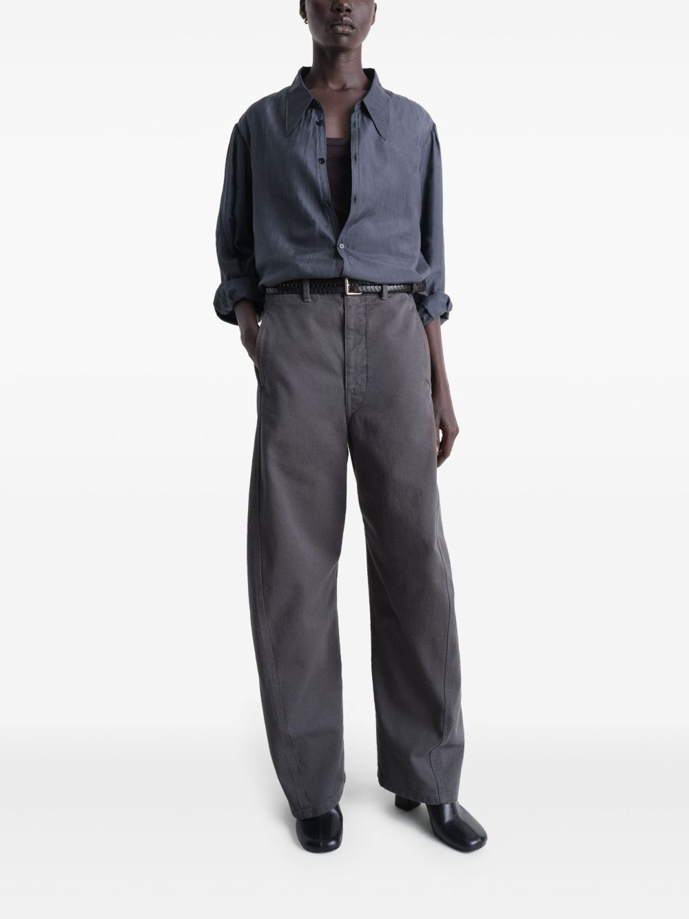 pointed collar shirt - 2