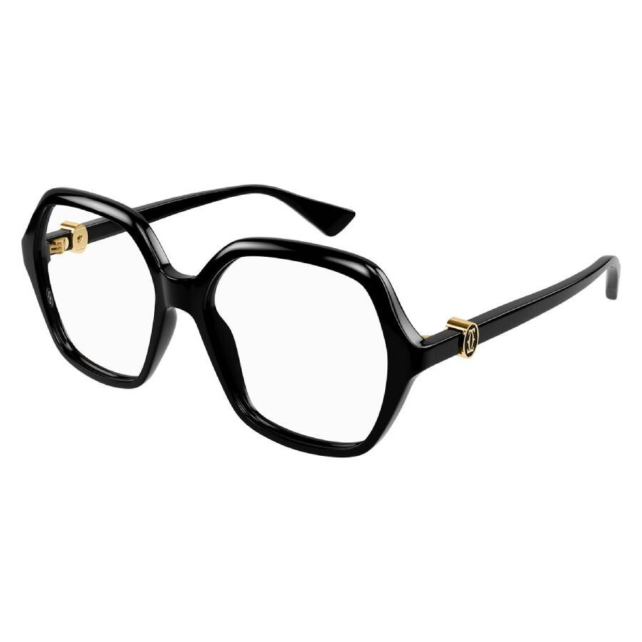 Cartier Demo Hexagonal Ladies Eyeglasses CT0492O 001 57 - 2