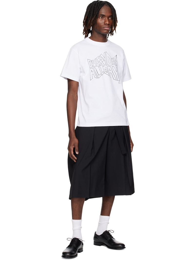 sacai White 'geoff sacai' Print T-shirt outlook