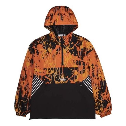 adidas originals Tlm 02 Wb Flame Colorblock Stand Collar hooded Casual Sports Jacket Orange GD5803 - 1