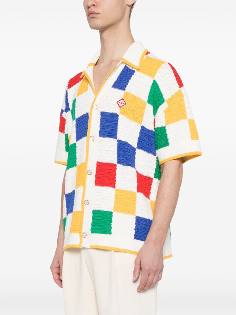 crochet-knit shirt - 3