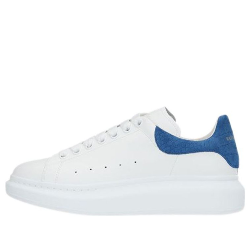 Alexander McQueen Oversized Sneaker 'White Blue Crocodile' 625162WHZ4K9255 - 1