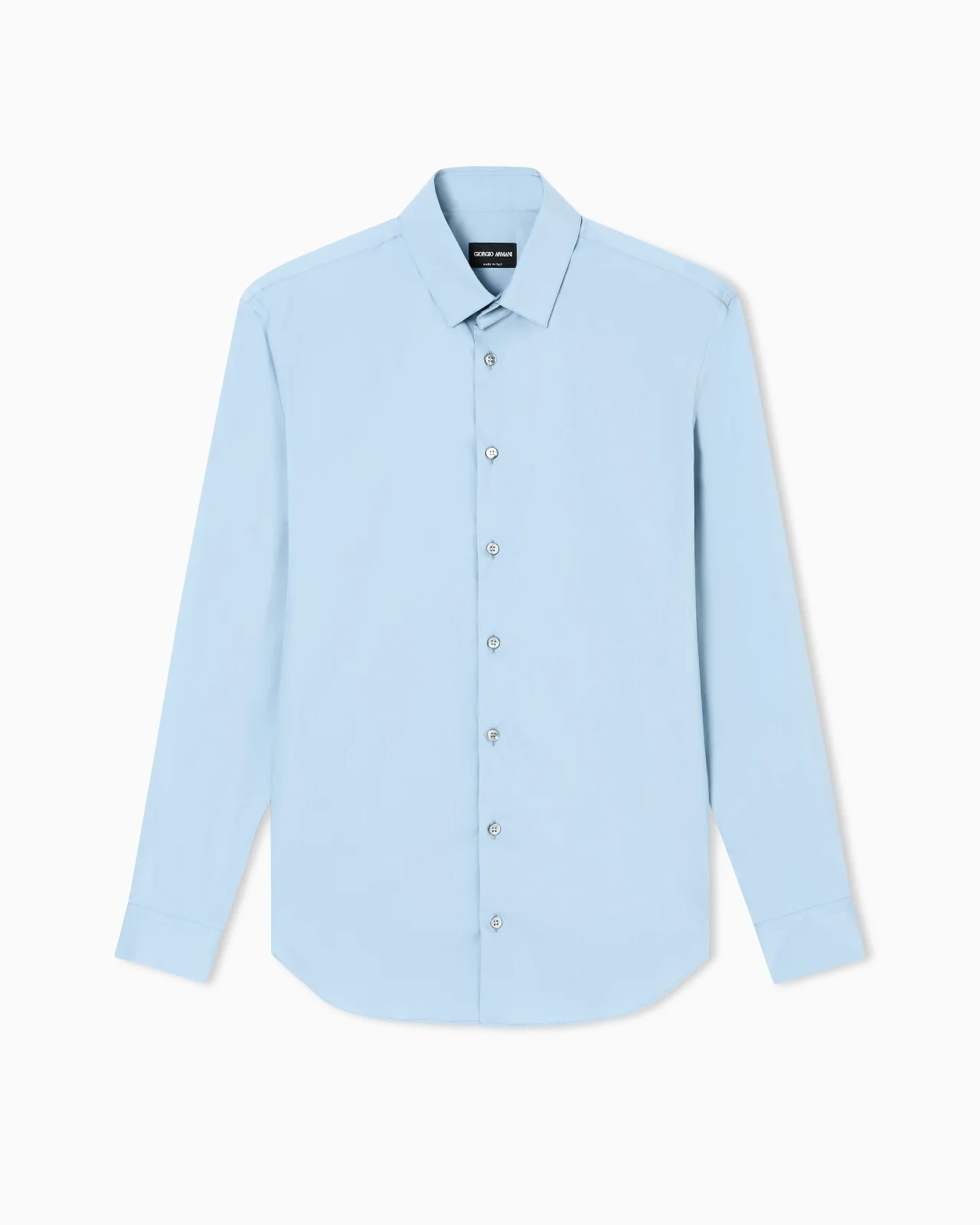 SLIM-FIT SHIRT IN COTTON POPLIN - 1