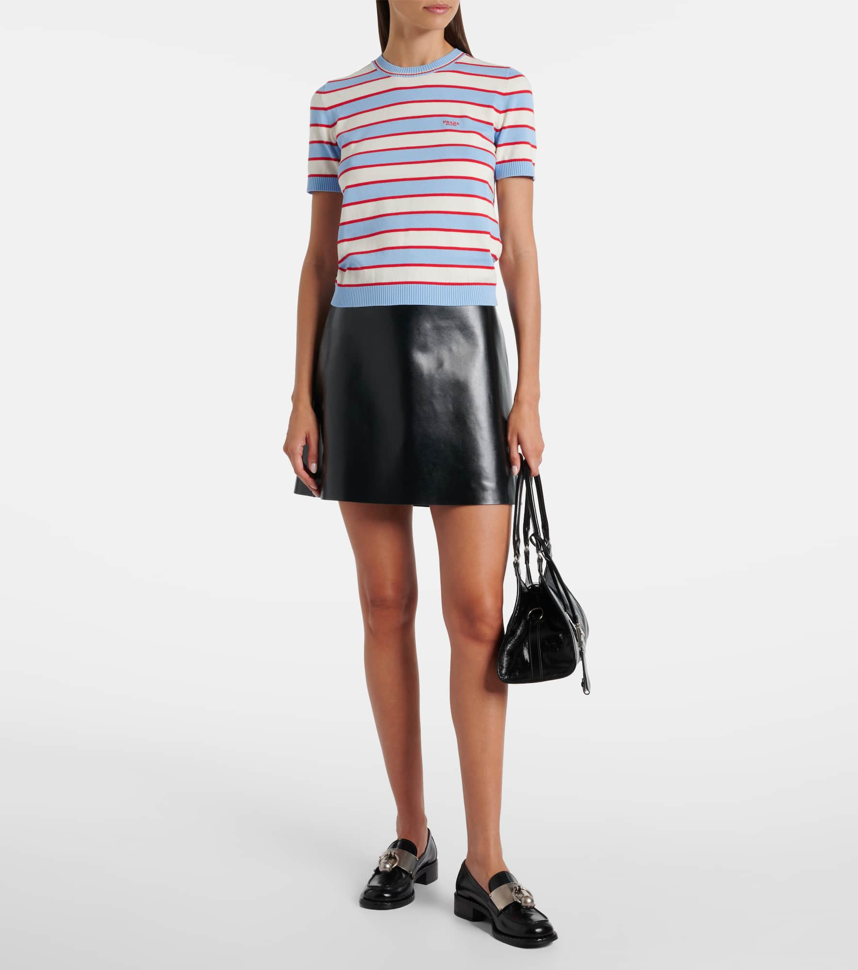 Knitted striped cotton top - 2