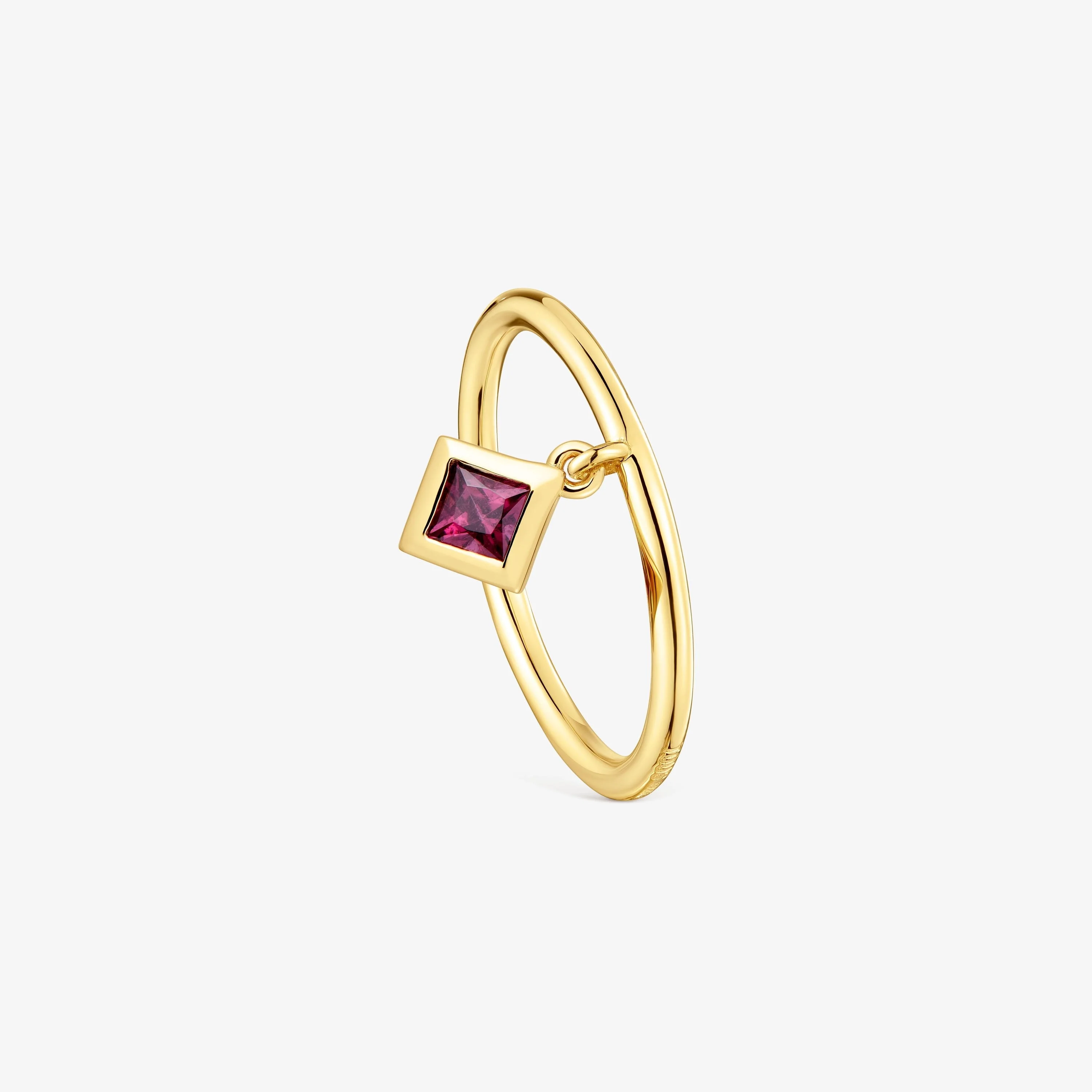 Small Ring with 18K gold vermeil and rhodolite charm TOUS Basic Colors - 1