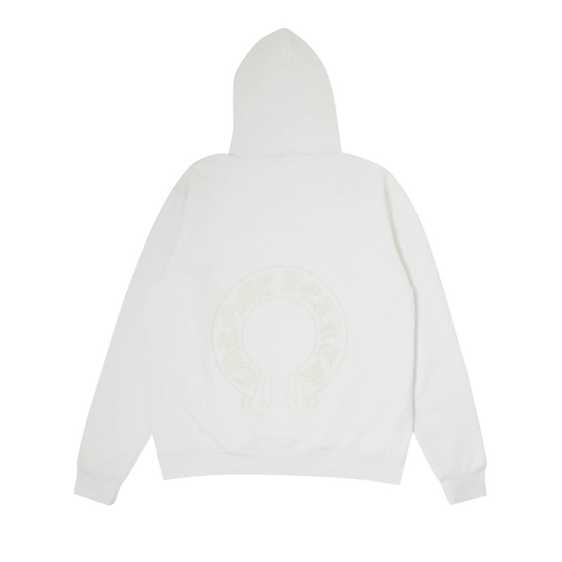 Chrome Hearts Chrome Hearts Glow In The Dark Hoodie 'White/Green' outlook
