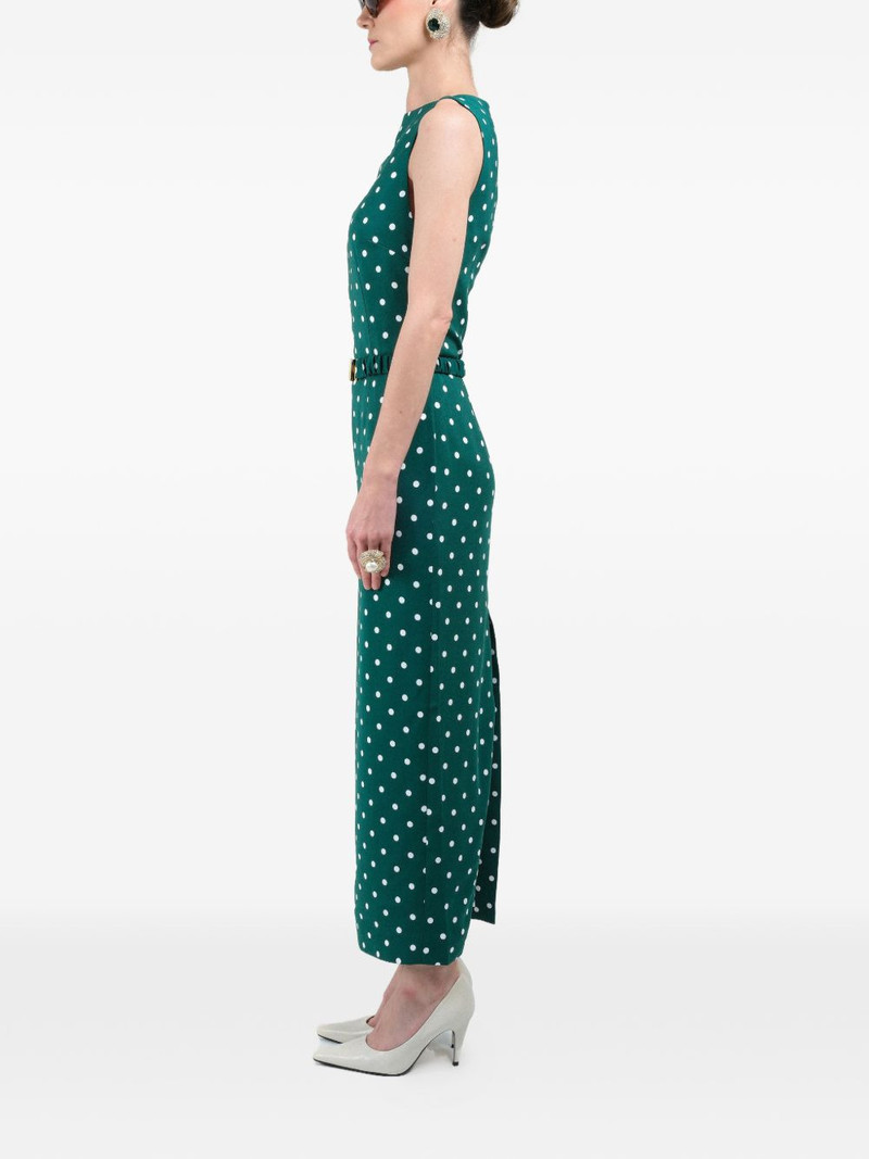 polka-dots straight-neckline maxi dress 5