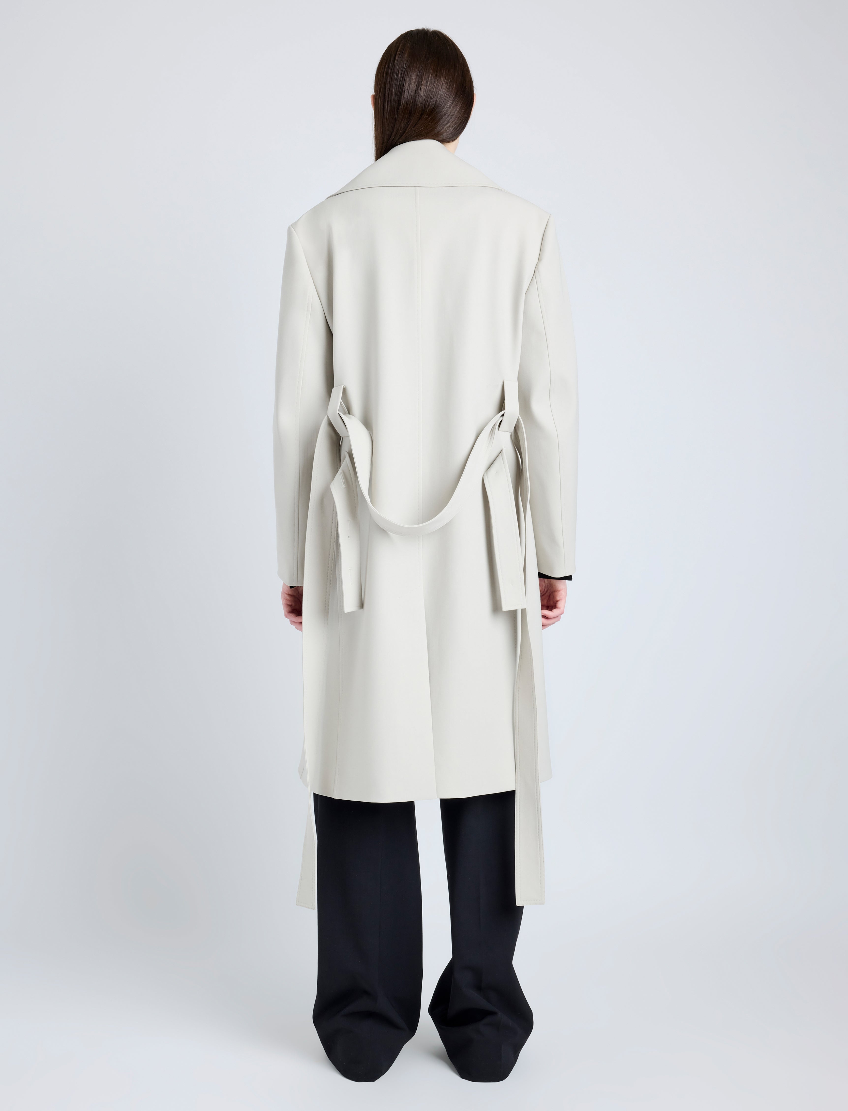 Thea Coat in Wool Gabardine Suiting - 4