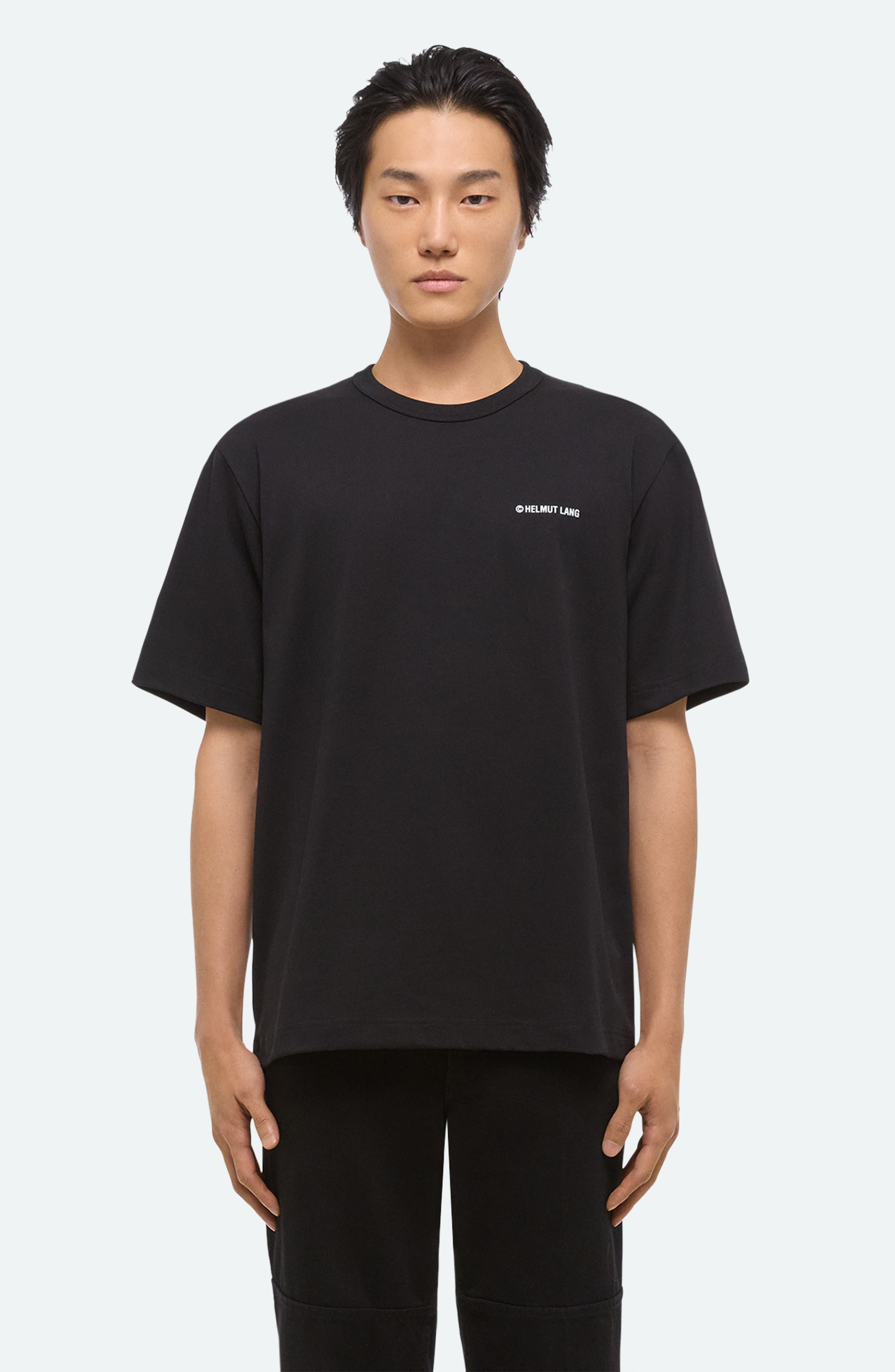 Helmut Lang Plastic Logo Cotton Graphic T-Shirt in Black at Nordstrom - 6