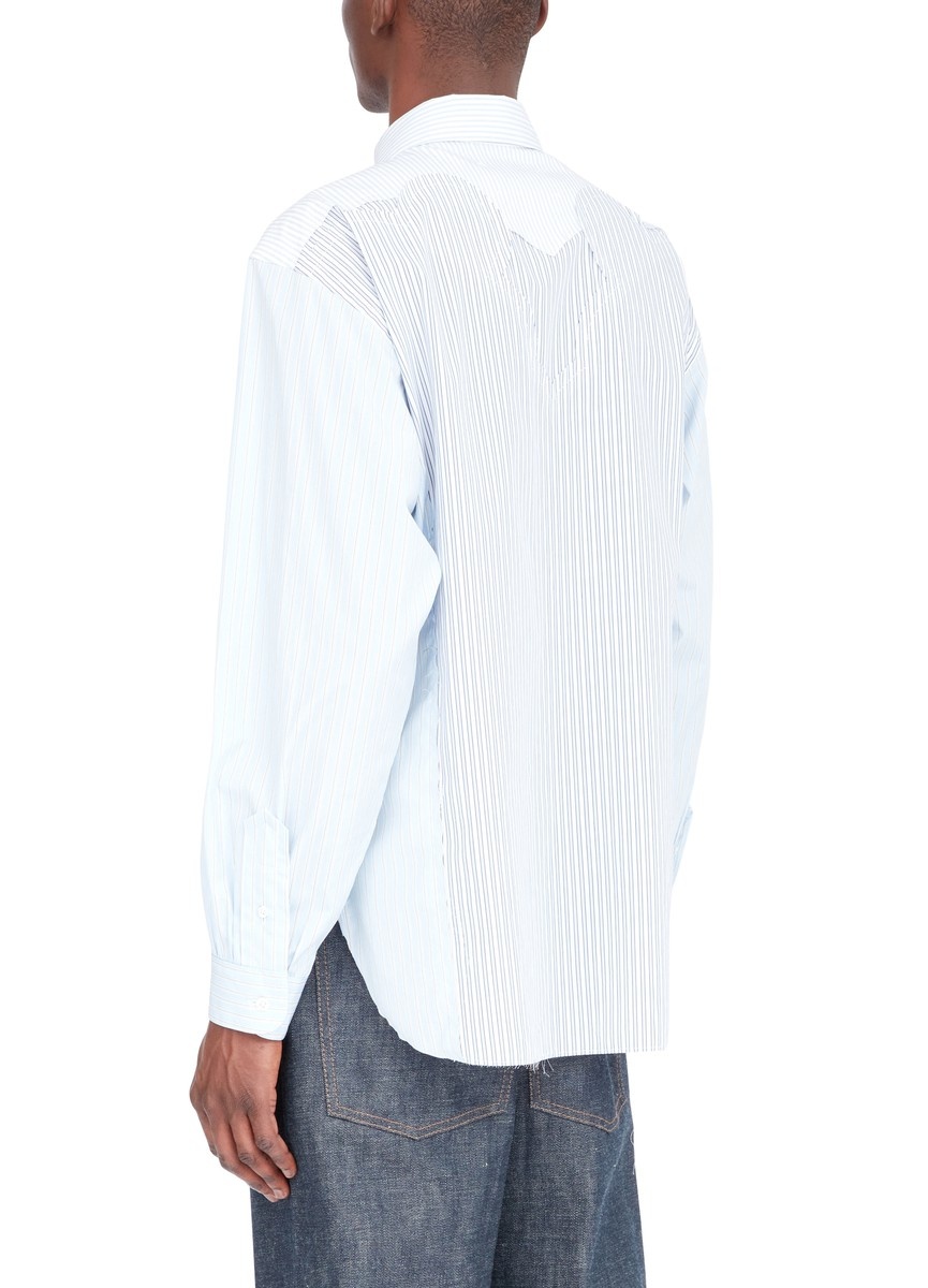 Yoke stripe cotton shirt - 7